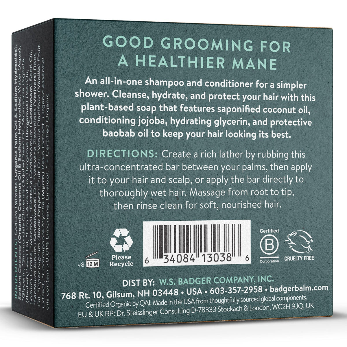 Home Essentials All-In-One Shampoo and Conditioner Bar - Cleanse and Hydrate for daily home and personal routines with hair care