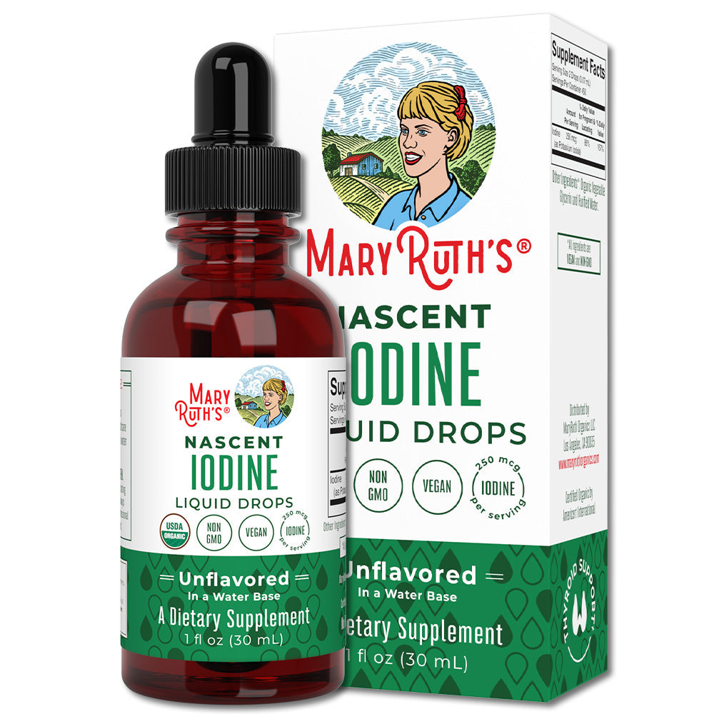 Iodine Drops, Unflavored, Org, 1 oz