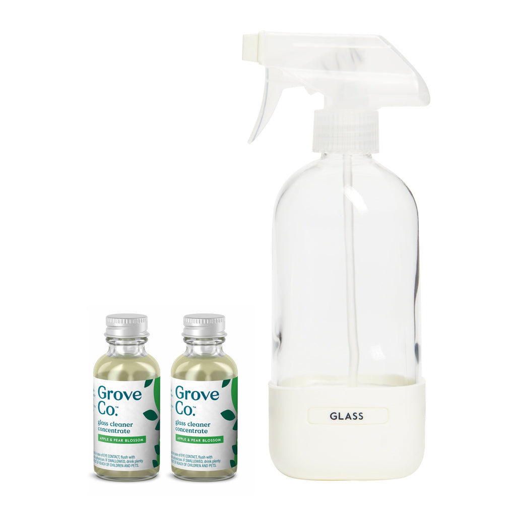 Routine Ready Glass Cleaner Starter Set for daily home and personal routines with cleaning laundry and paper products