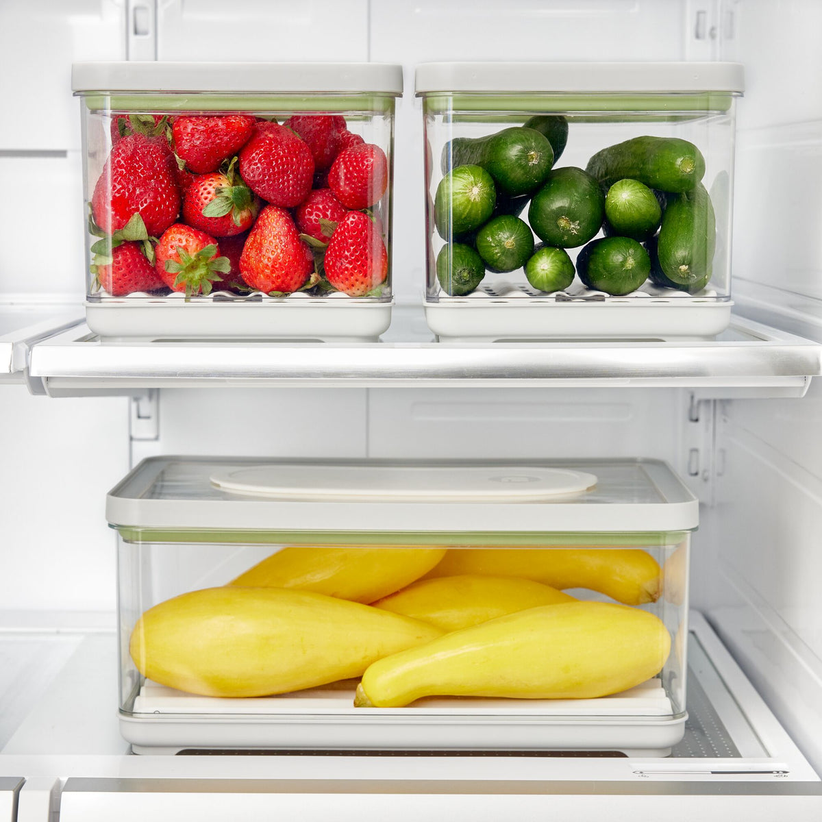 Home Essentials Fresh Produce Bin Set made with Recycled Plastic for daily home and personal routines with general everyday essentials