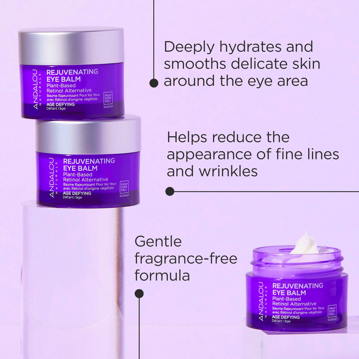 Daily Care Age Defying Rejuvenating Retinol Alternative Eye Balm for daily home and personal routines with facial skin and sun care