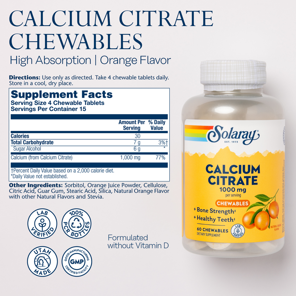 Routine Ready Calcium Citrate Chewable, Orange for daily home and personal routines with general everyday essentials