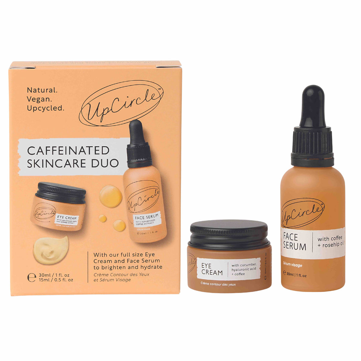 Everyday Home Caffeinated Skincare Duo for daily home and personal routines with facial skin and sun care