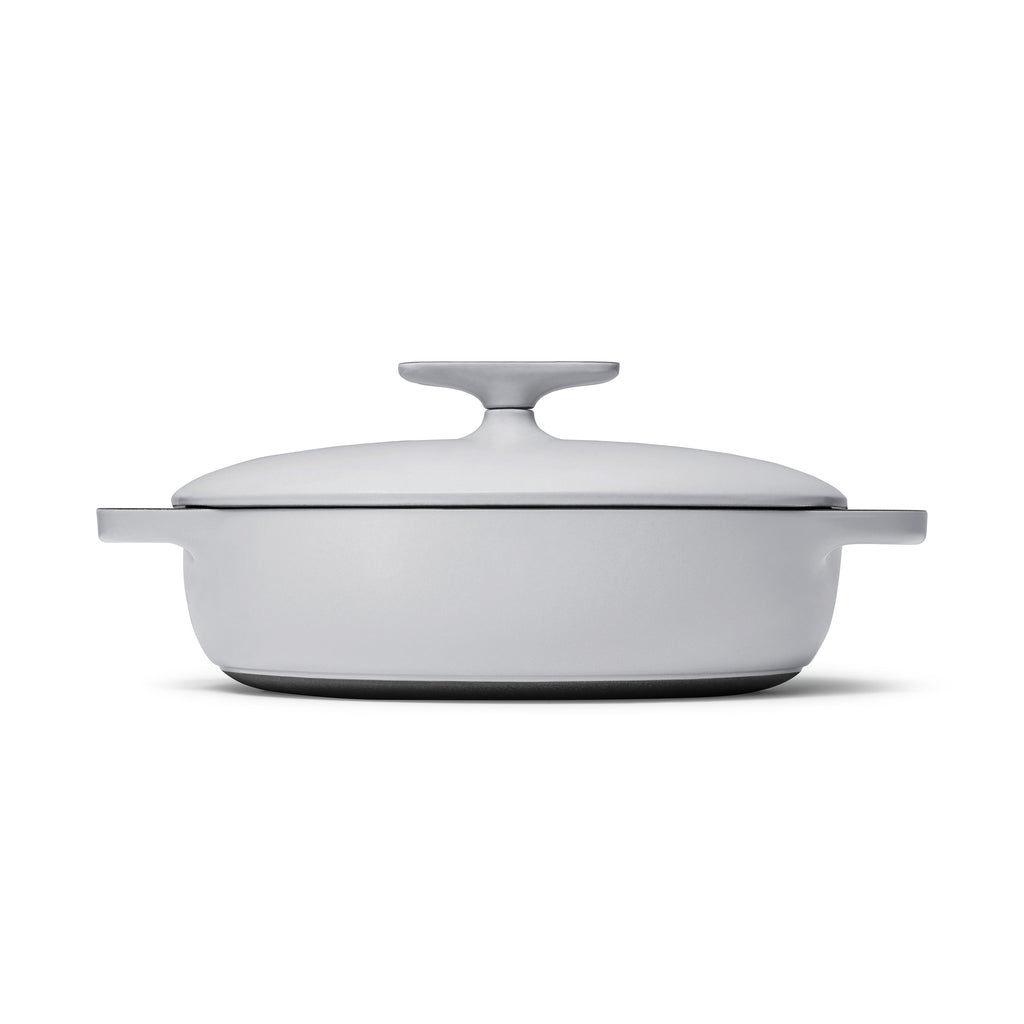 Home Essentials Cast Iron Braiser with Lid, 3.5 qt for daily home and personal routines with cookware food storage and kitchen tools