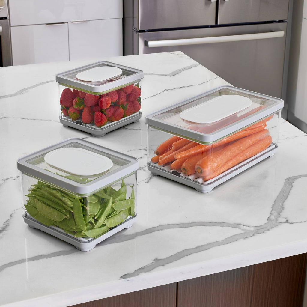 Home Essentials Fresh Produce Bin Set made with Recycled Plastic for daily home and personal routines with general everyday essentials