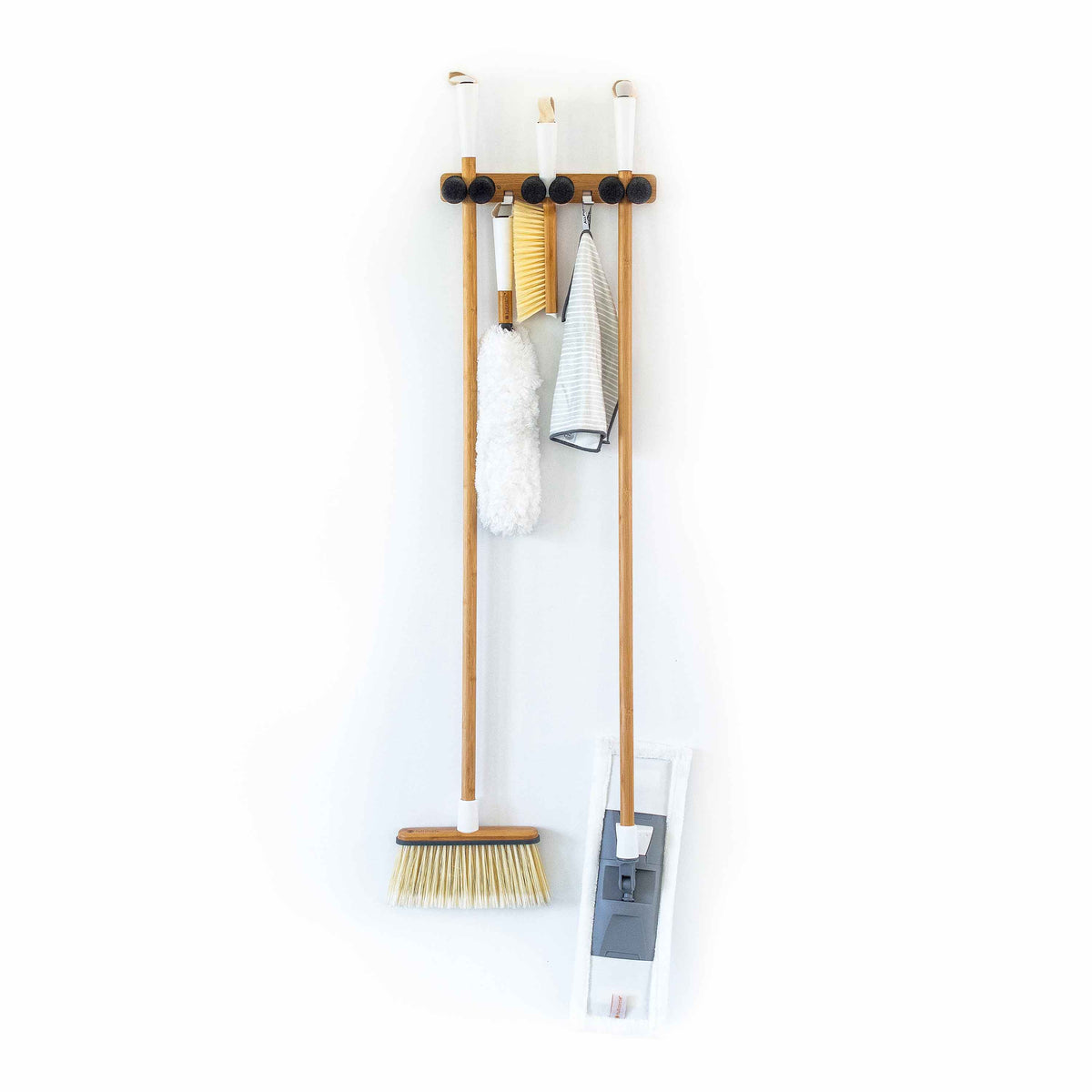Practical Living Get A Grip - Mop and Broom Organizer for daily home and personal routines with home organization and everyday goods