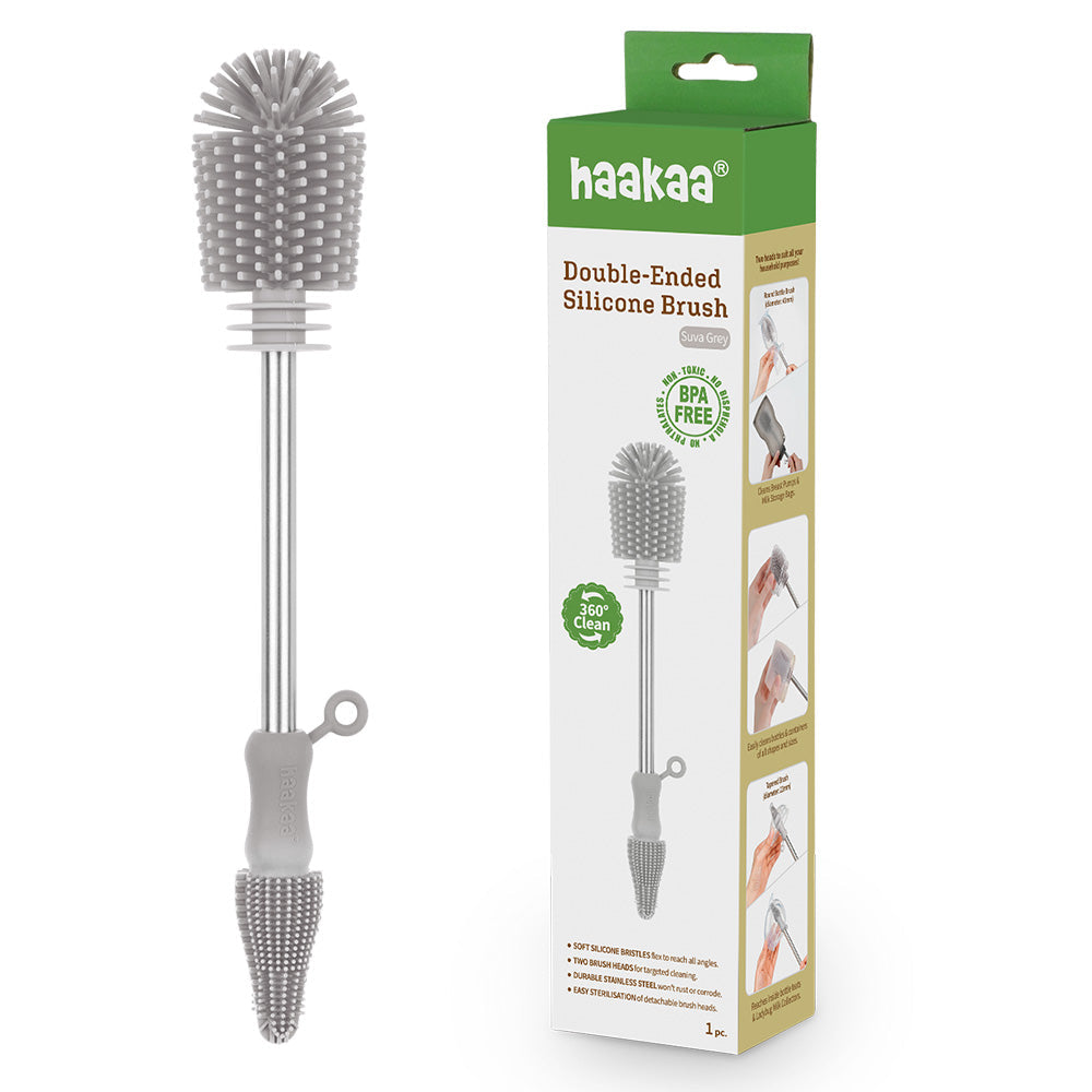 Practical Living Double-Ended Silicone Cleaning and Bottle Brush for daily home and personal routines with cleaning laundry and paper products