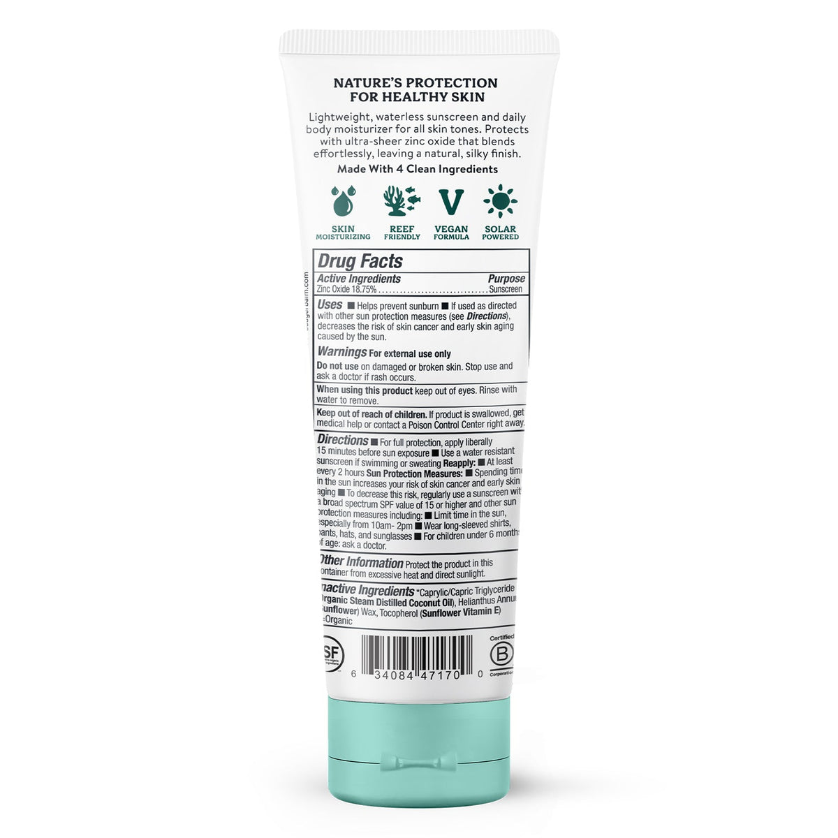 Practical Living Daily Mineral Sunscreen - SPF 30 for daily home and personal routines with facial skin and sun care