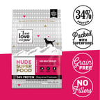 Practical Living Dog Kibble - Nude Food Red Meat Medley Recipe for daily home and personal routines with pet care treats and accessories