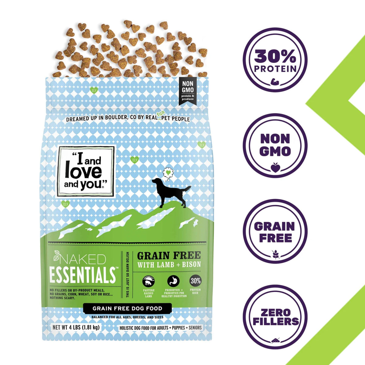 Daily Care Dog Kibble - Naked Essentials Lamb and Bison for daily home and personal routines with pet care treats and accessories