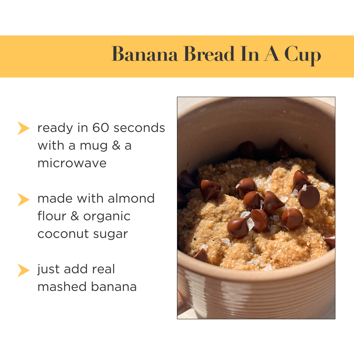 Routine Ready Banana Bread In A Cup for daily home and personal routines with general everyday essentials