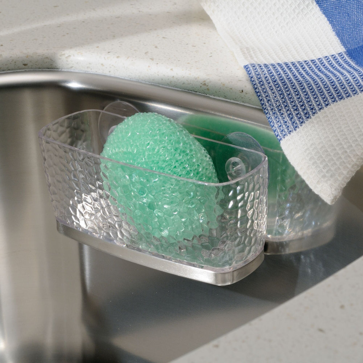 Practical Living Kitchen Sink Sponge Suction - Made with Recycled Plastic for daily home and personal routines with cleaning laundry and paper products