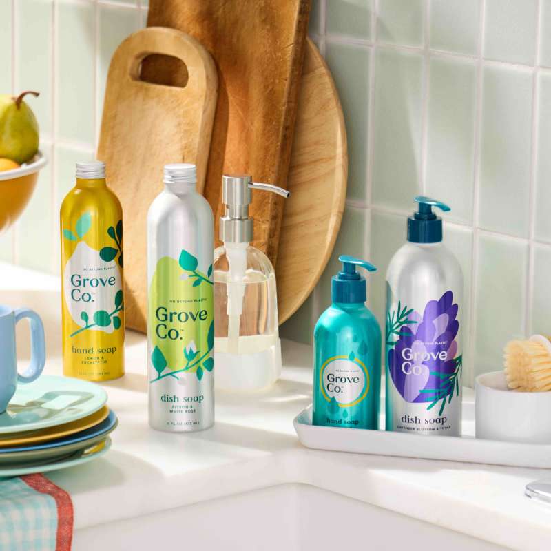 Everyday Home Dish Soap Refill, Gel Tough on Grease and Grime for daily home and personal routines with cleaning laundry and paper products