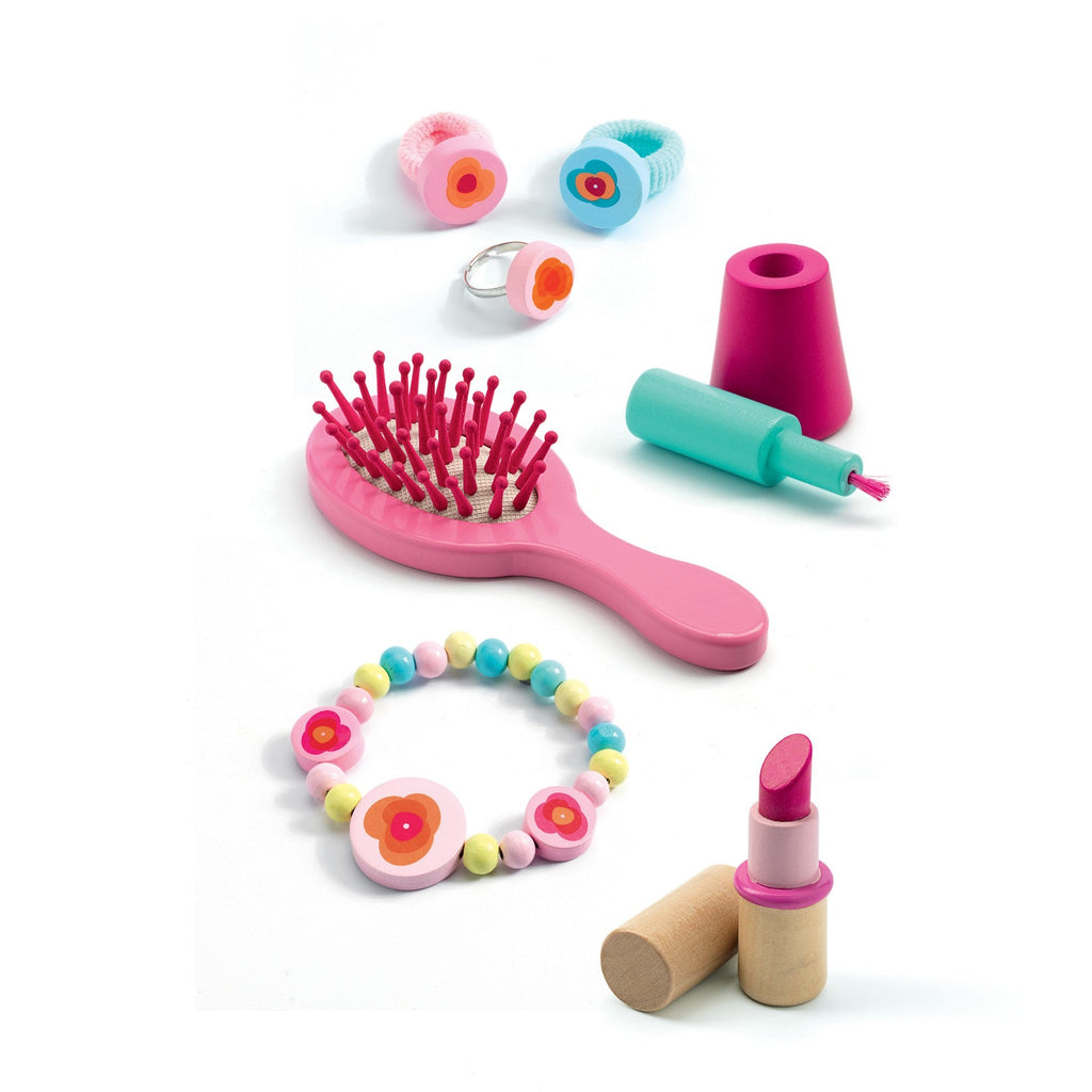 Routine Ready Flora Dressing Table Play Set made from fully FSC Certified Wood for daily home and personal routines with baby care and kids products