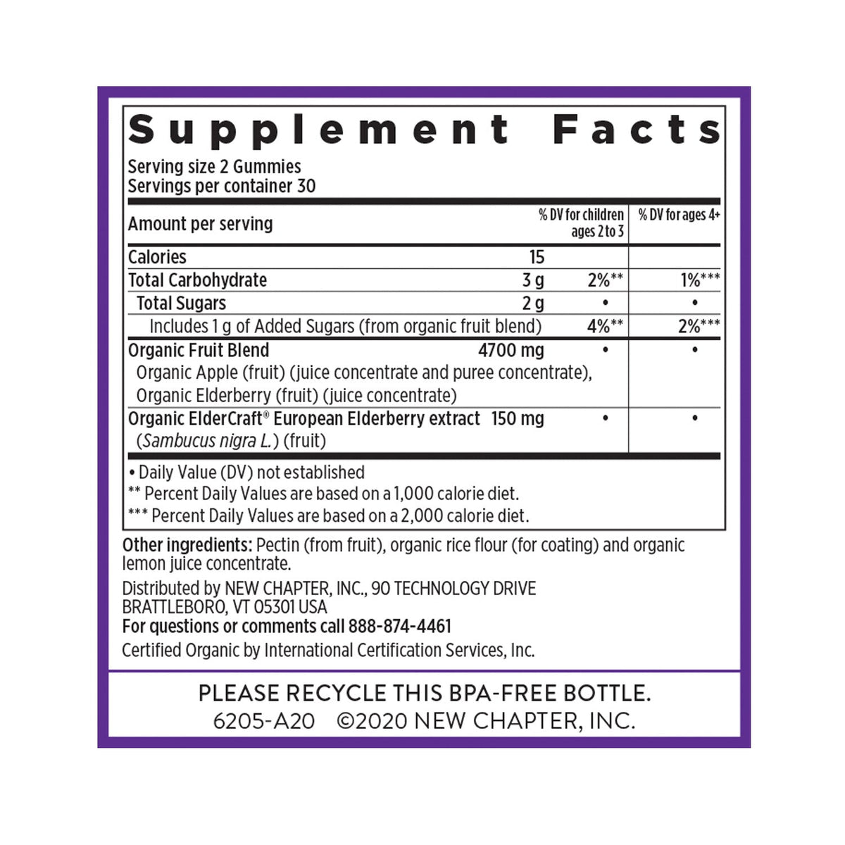 Daily Care Elderberry Gummies, Organic Whole-Food Gummies for Immune Support for daily home and personal routines with pantry foods and beverages