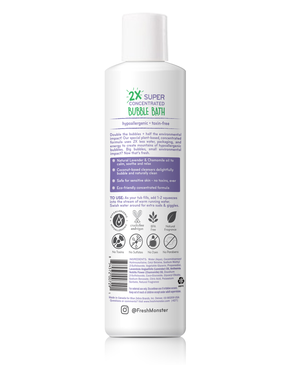 Routine Ready Kids 2X Concentrated Bubble Bath for daily home and personal routines with bath body and hygiene