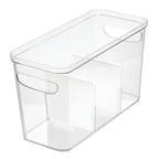 Practical Living Divided Organizer Bin with Handles made with Recycled Plastic for daily home and personal routines with home organization and everyday goods