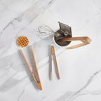 Routine Ready Bamboo Tongs, Large for daily home and personal routines with cookware food storage and kitchen tools