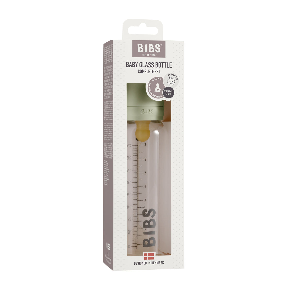 Daily Care Glass Baby Bottle with Natural Rubber Nipple Set - Medium Flow 2+ Months for daily home and personal routines with baby care and kids products