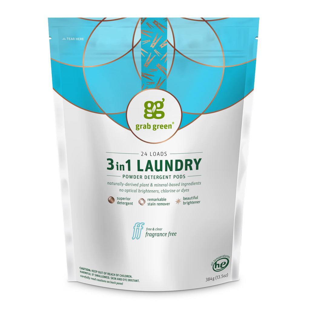 3 in 1 Laundry Detergent Pods - Fragrance Free