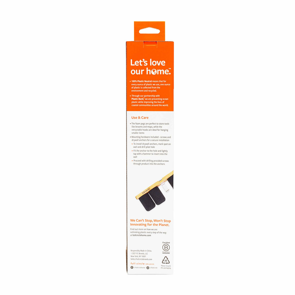 Practical Living Get A Grip - Mop and Broom Organizer for daily home and personal routines with home organization and everyday goods