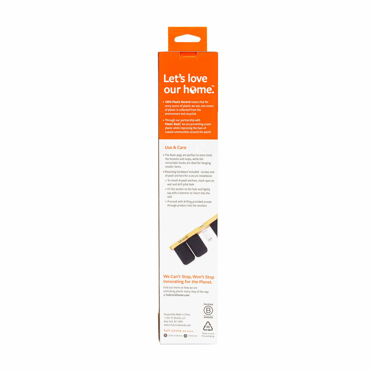 Practical Living Get A Grip - Mop and Broom Organizer for daily home and personal routines with home organization and everyday goods