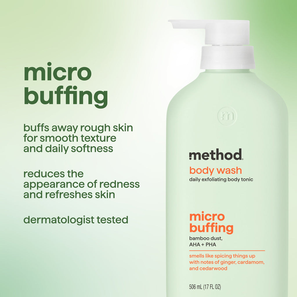 Practical Living Body Wash - Micro Buffing for daily home and personal routines with bath body and hygiene