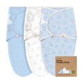 GOTS Certified, 100% Organic Cotton Soothe Swaddle Wraps, Set of 3