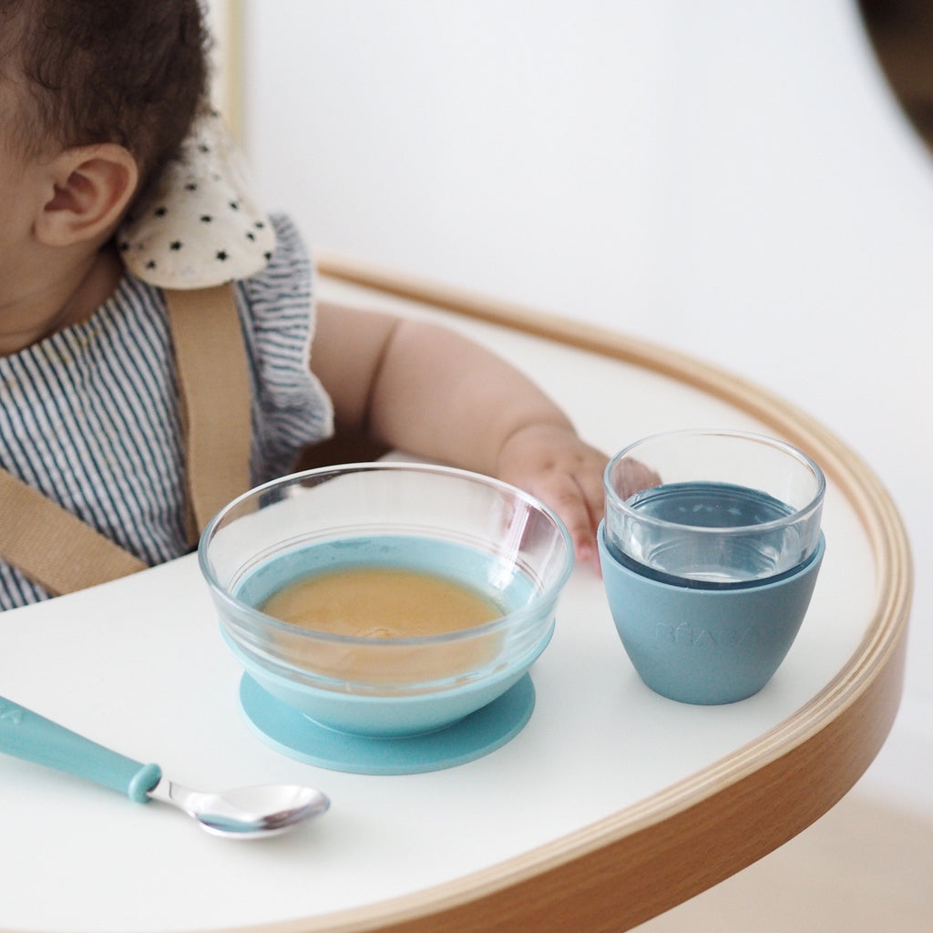 Everyday Home 3-Piece Glass Suction Baby and Toddler Feeding Set for daily home and personal routines with baby care and kids products