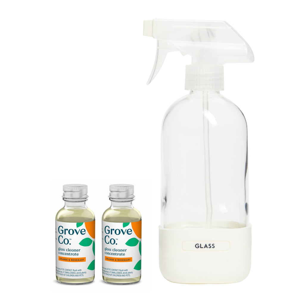 Routine Ready Glass Cleaner Starter Set for daily home and personal routines with cleaning laundry and paper products