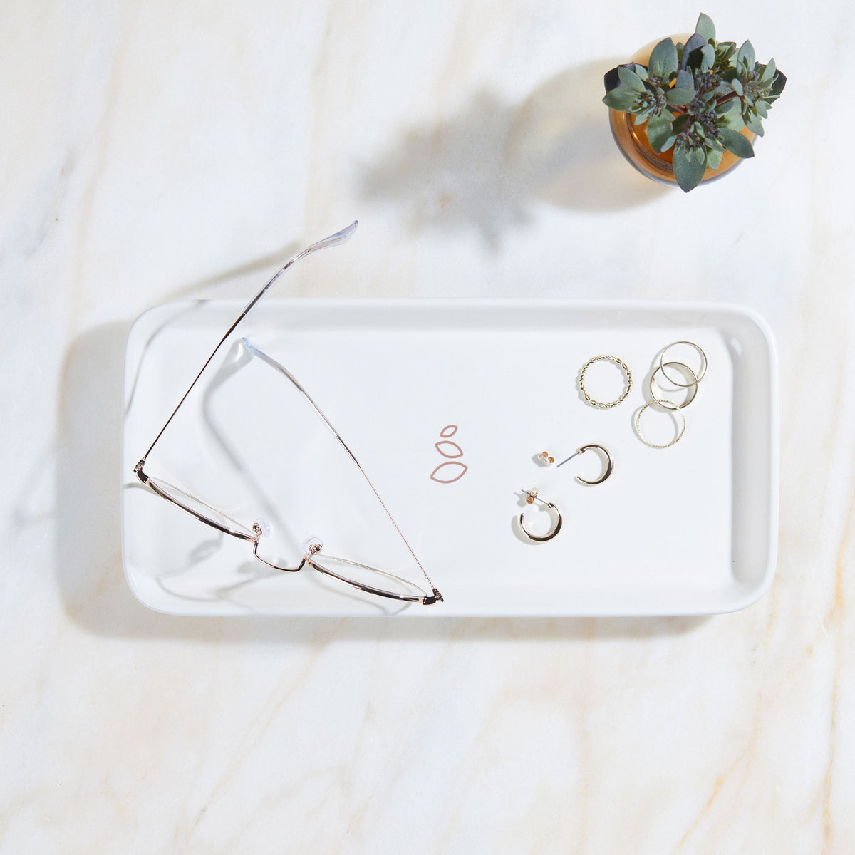 Everyday Home Ceramic Sink-Side Tray for daily home and personal routines with general everyday essentials