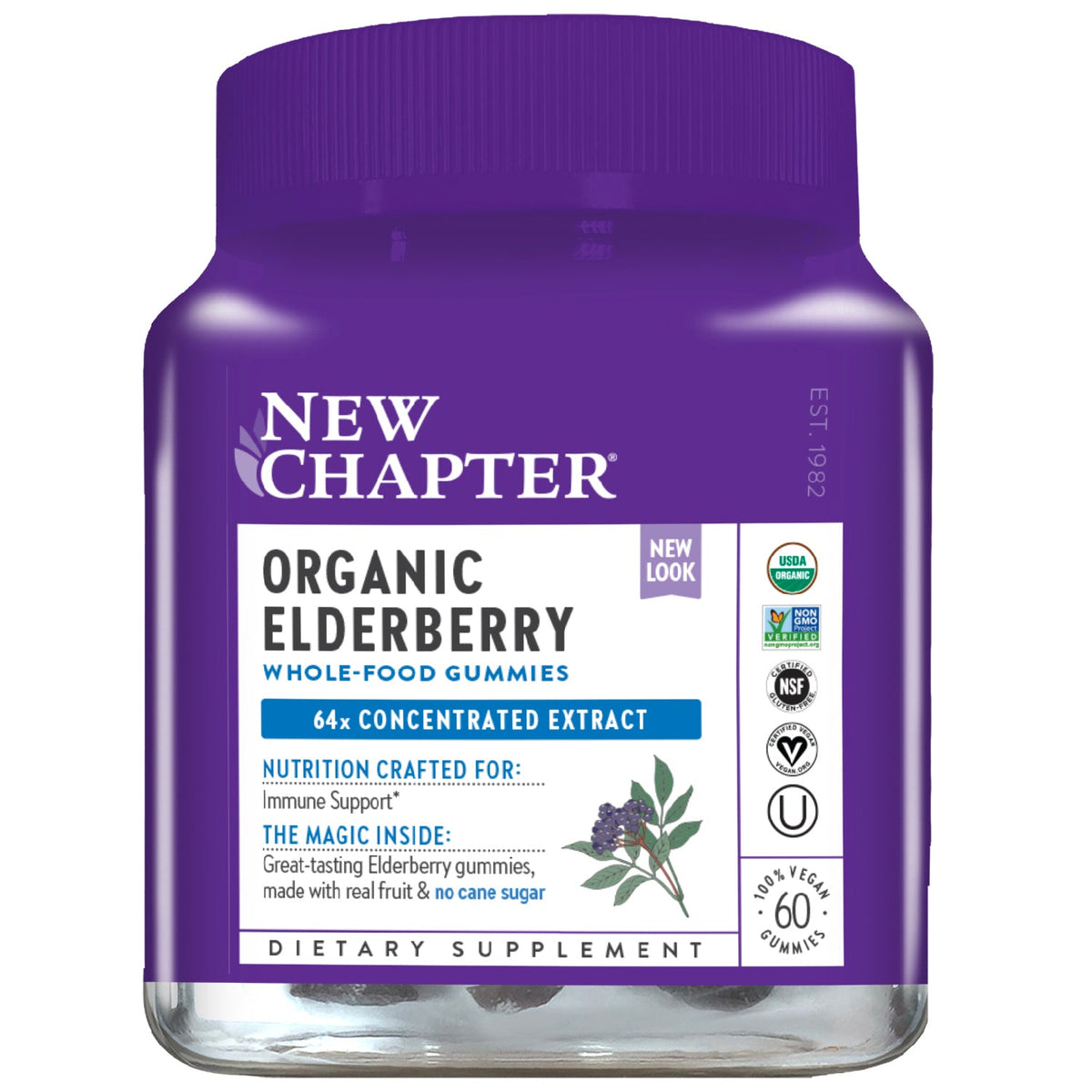 Elderberry Gummies, Organic Whole-Food Gummies for Immune Support