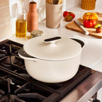 Daily Care Enameled Cast Iron Dutch Oven with Flat Lid, 6.5 qt for daily home and personal routines with cookware food storage and kitchen tools
