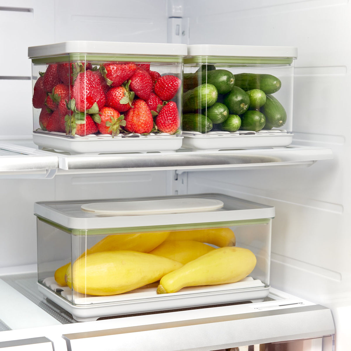 Home Essentials Fresh Produce Bin Set made with Recycled Plastic for daily home and personal routines with general everyday essentials