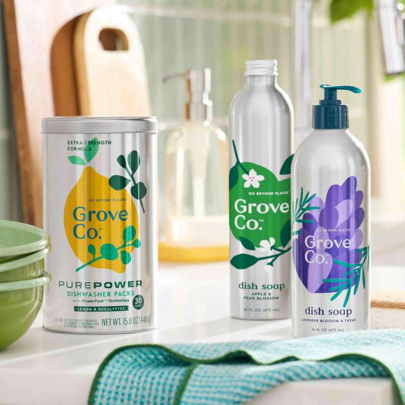 Everyday Home Dish Soap Refill, Gel Tough on Grease and Grime for daily home and personal routines with cleaning laundry and paper products