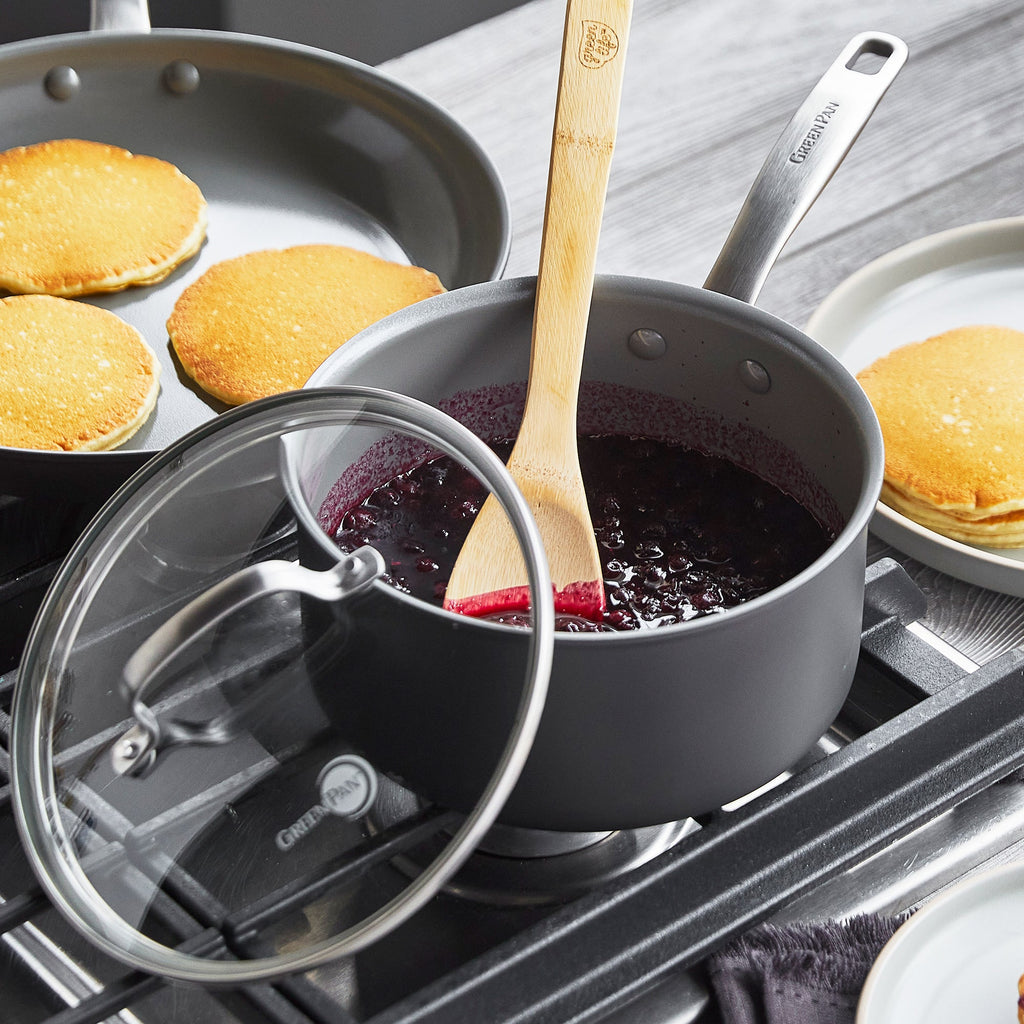 Routine Ready Chatham Nonstick, Ceramic Sauce Pan with Lid, 3 qt for daily home and personal routines with cookware food storage and kitchen tools