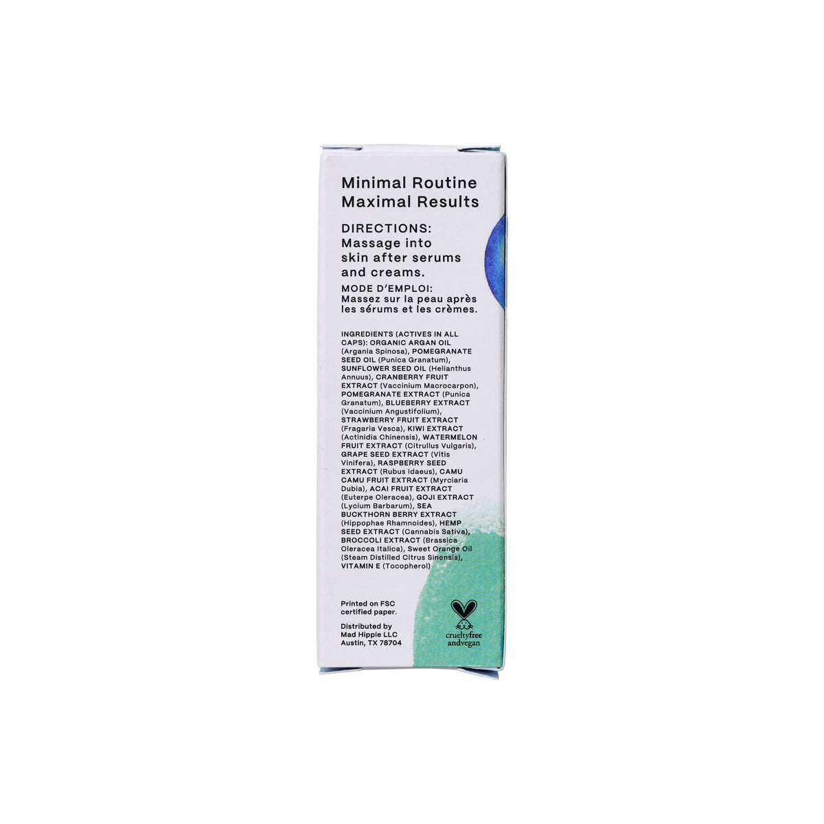 Everyday Home Antioxidant Facial Oil for daily home and personal routines with facial skin and sun care