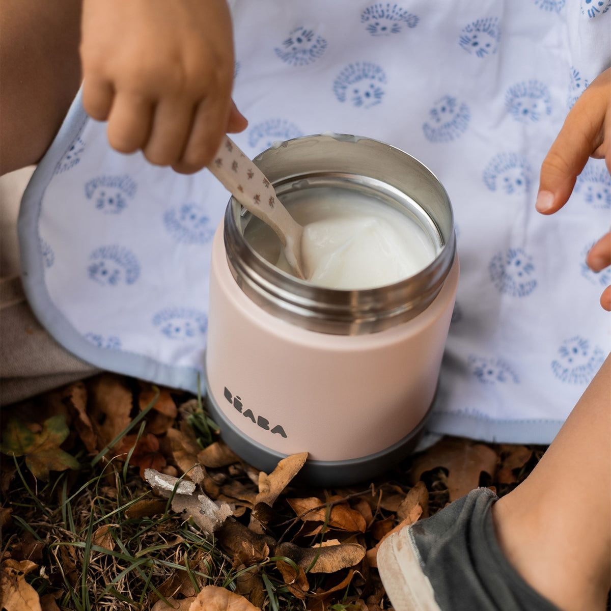 Daily Care Insulated Stainless Steel, Kid Friendly Food Container Jar for daily home and personal routines with baby care and kids products