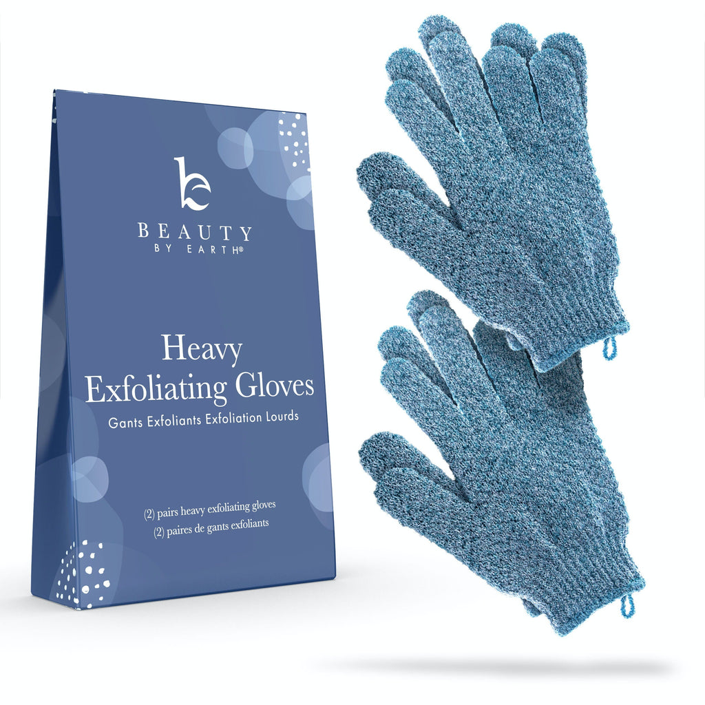 Home Essentials Exfoliating Gloves - Heavy for daily home and personal routines with bath body and hygiene