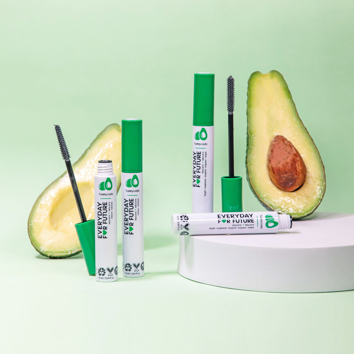 Practical Living Lengthening Avocado Mascara with Castor Oil for daily home and personal routines with pantry foods and beverages