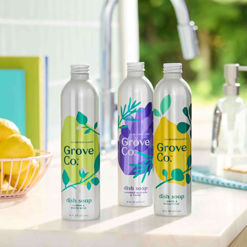 Everyday Home Dish Soap Refill, Gel Tough on Grease and Grime for daily home and personal routines with cleaning laundry and paper products