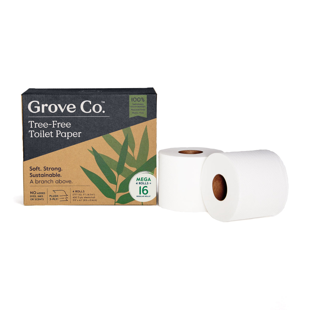 Home Essentials 3-Ply Bamboo Toilet Paper 400 sheets per roll for daily home and personal routines with cleaning laundry and paper products