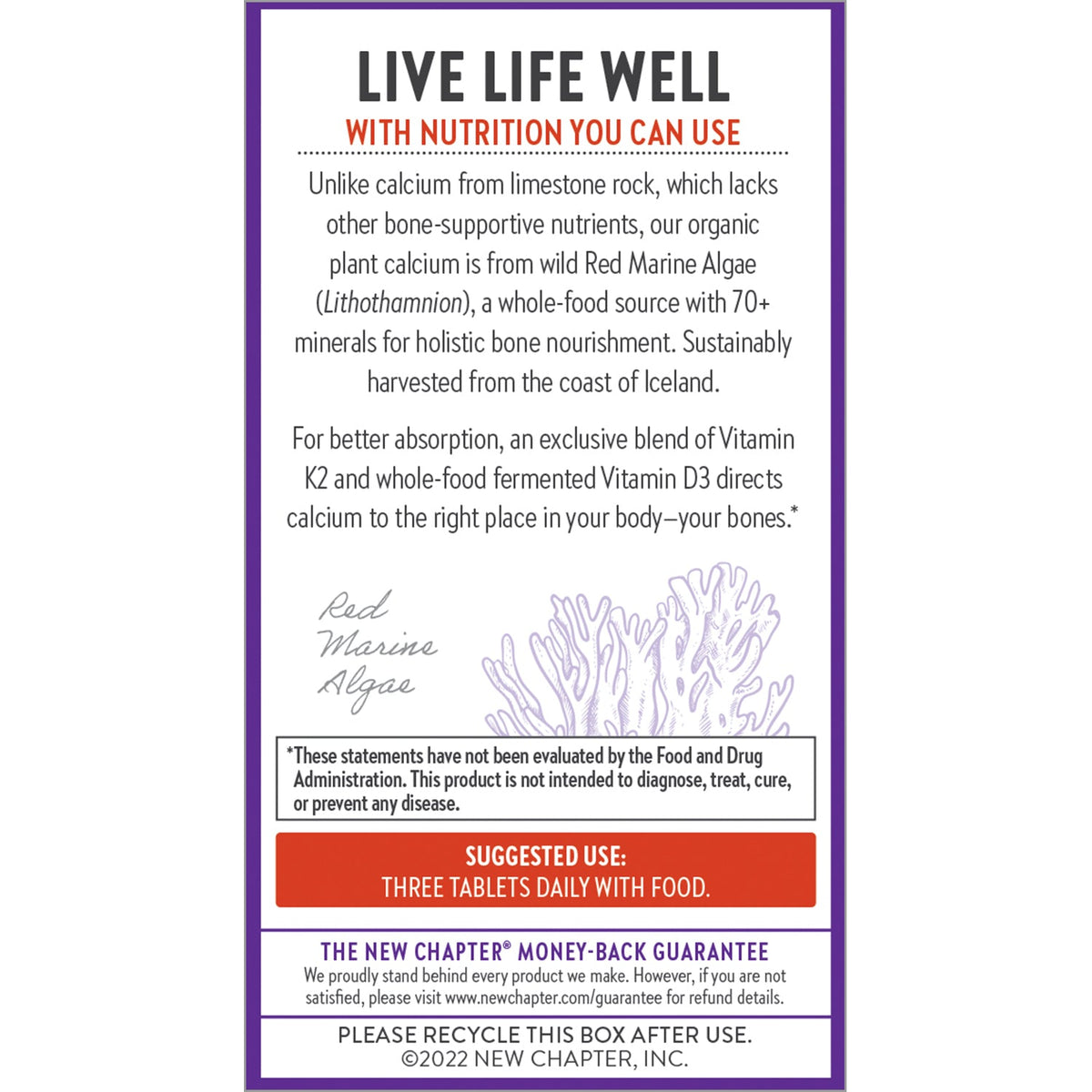Home Essentials Bone Strength Take Care, Organic Plant Calcium for Strong Healthy Bones for daily home and personal routines with garden plant and outdoor supplies