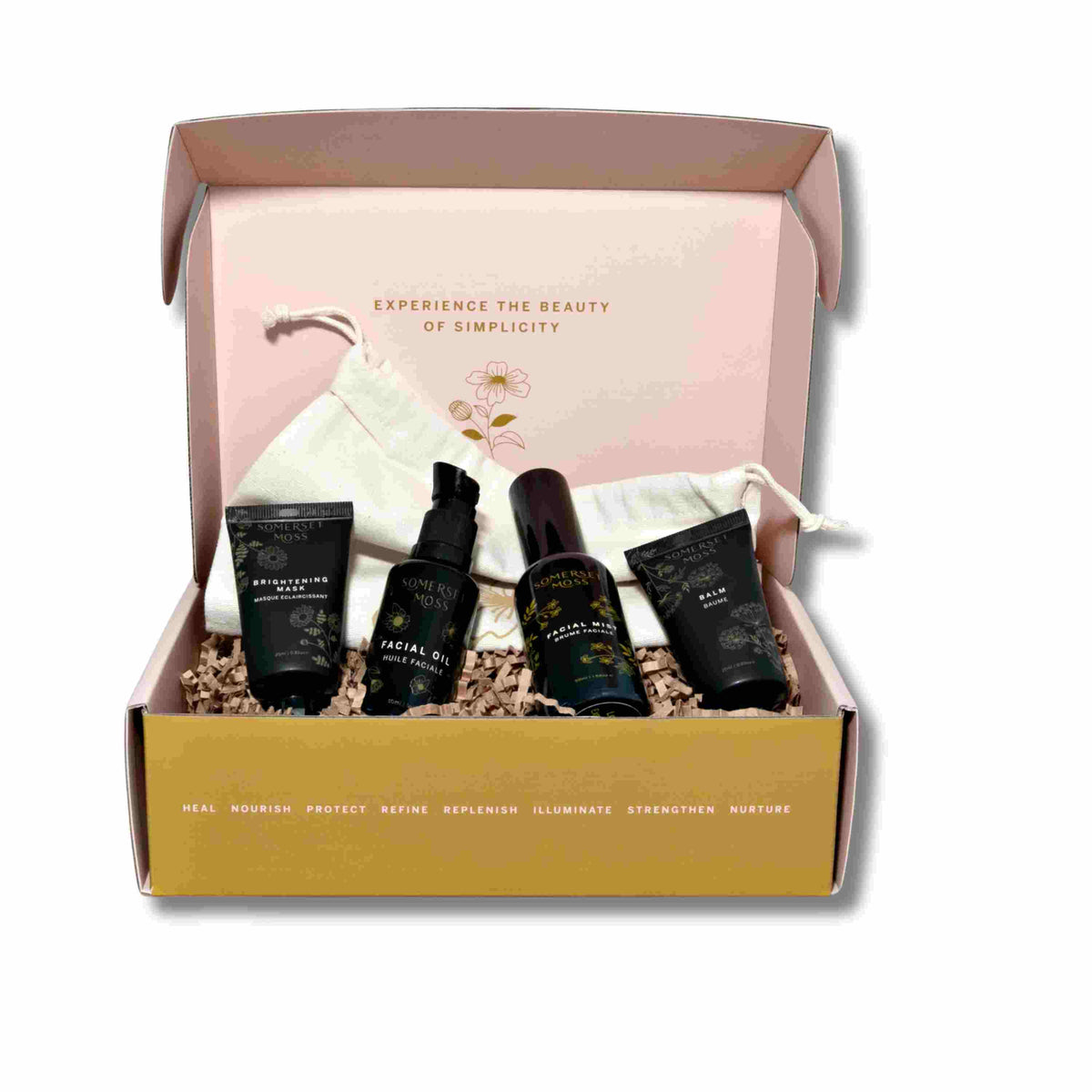 Home Essentials Discovery Kit for daily home and personal routines with facial skin and sun care