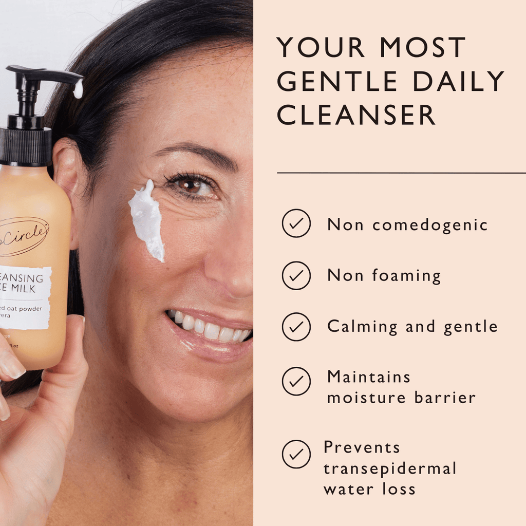 Practical Living Cleansing Face Milk with Aloe Vera + Oat Powder for daily home and personal routines with facial skin and sun care
