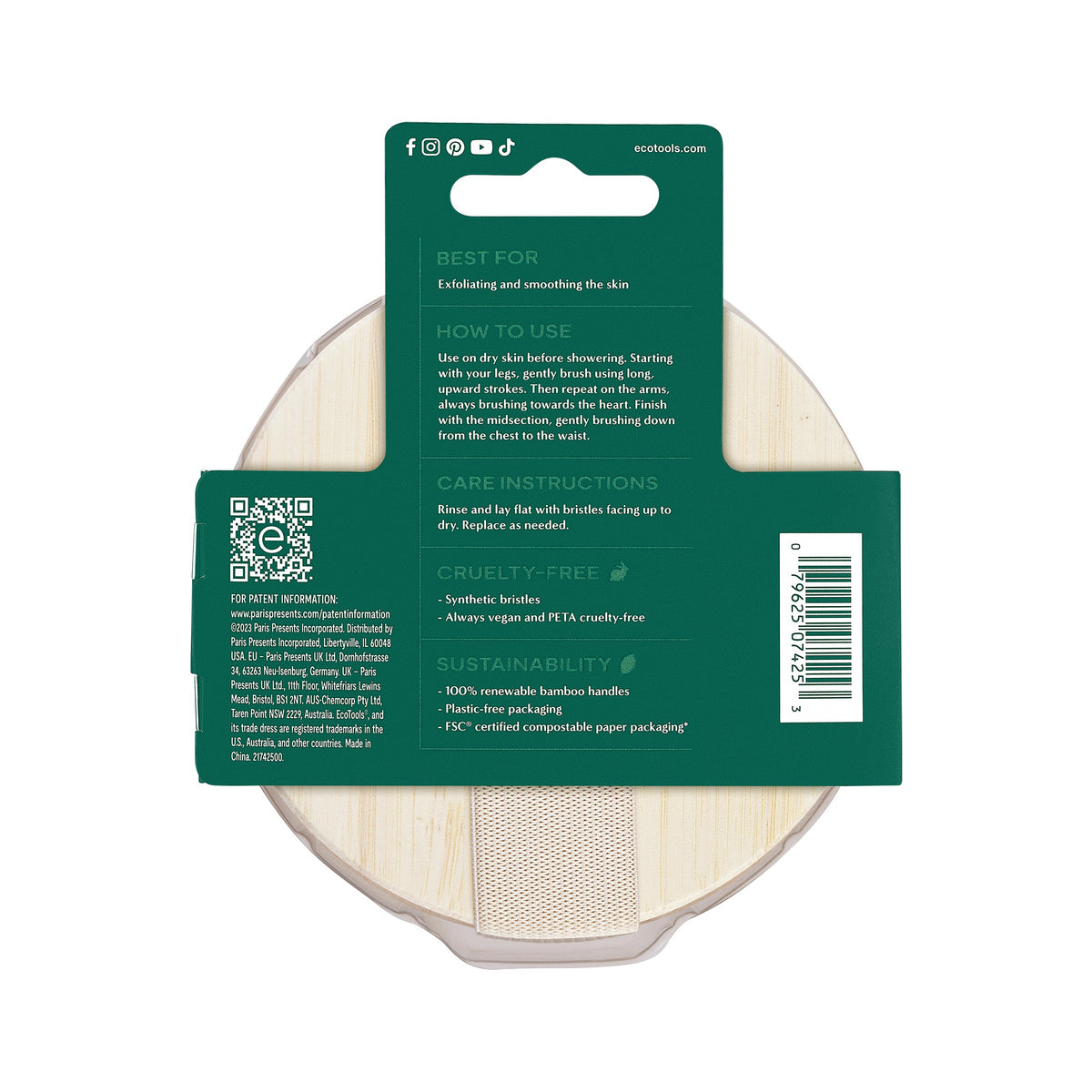Routine Ready Dry Body Brush for daily home and personal routines with cleaning laundry and paper products